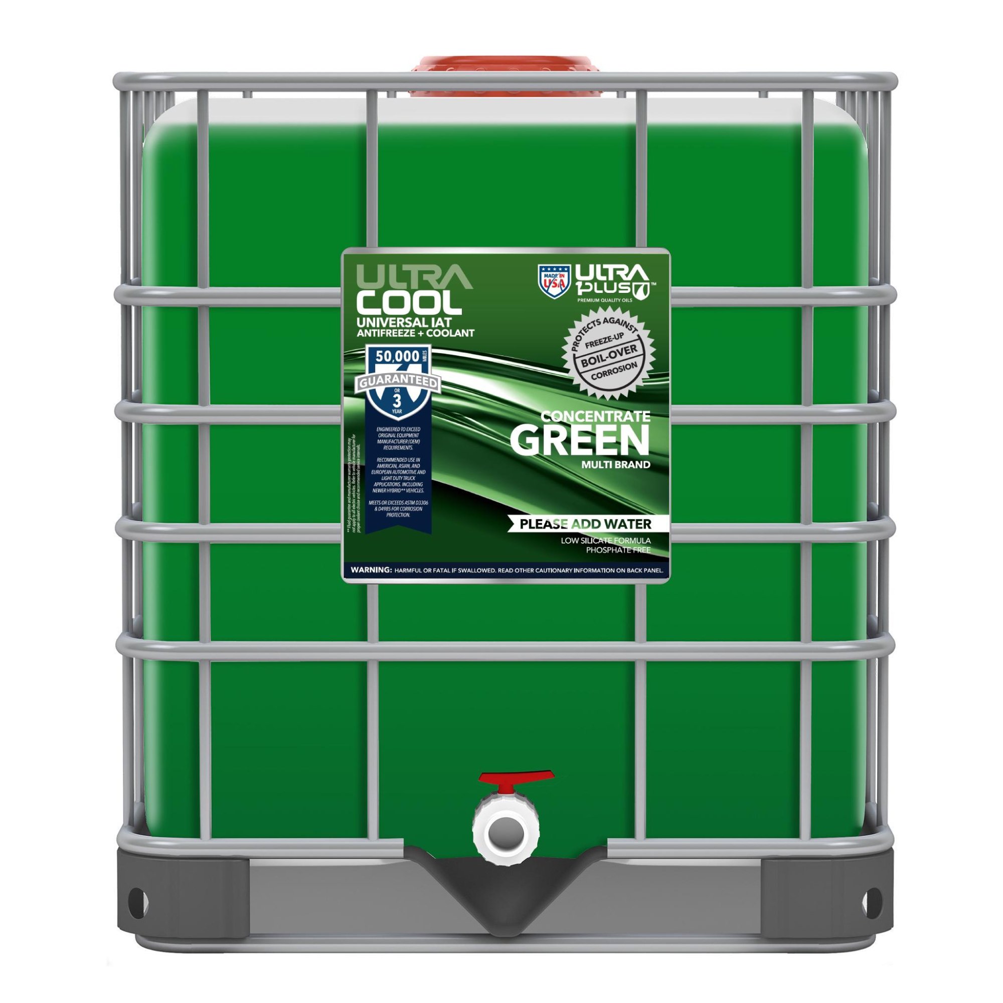 Ultra1Plus UltraCool Universal Antifreeze + Coolant Concentrate - 250 Gal., Green, Model# UL913